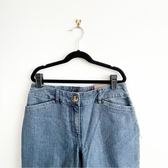 Reitmans Contrast Wide Leg Denim Trousers Blue Jeans Women's Size 5 NWT - Picture 3 of 9